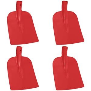 vidaXL Spadehode 4 pcs R&oslash;d 32 x 24,5 cm Pulverlakkert st&aring;l