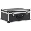 vidaXL CD-koffert for 60 CD-er aluminium ABS svart