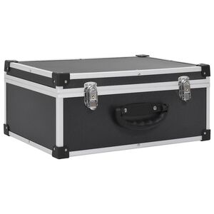 vidaXL CD-koffert for 60 CD-er aluminium ABS svart