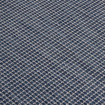 vidaXL Utendørs flatvevd teppe 120x170 cm blå