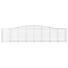 vidaXL Gabionkurver buede 15 stk 400x50x80/100 cm galvanisert jern
