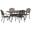 vidaXL Hage Spisegruppe 5 stk. Bronse Aluminium