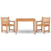 vidaXL Hagespisegruppe 3 deler heltre teak