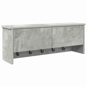 vidaXL Vegghengt kleshenger Betonggr&aring; 80 x 20 x 30 cm Konstruert tre