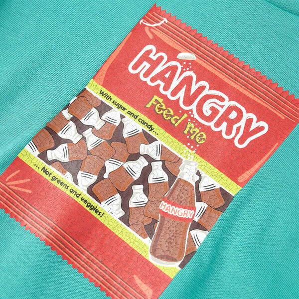 T-skjorte for barn med korte ermer mørkemynte 140