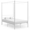 vidaXL Himmelsengeramme hvit metall 120x200 cm