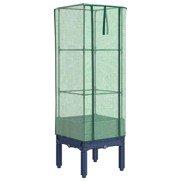 vidaXL H&oslash;yseng med drivhustrekk rottingutseende 40x40x140 cm