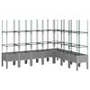 vidaXL Plantekasse med espalier lysegr&aring; 200x160x142,5 cm PP