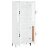 vidaXL Highboard hvit 69,5x34x180 cm konstruert tre