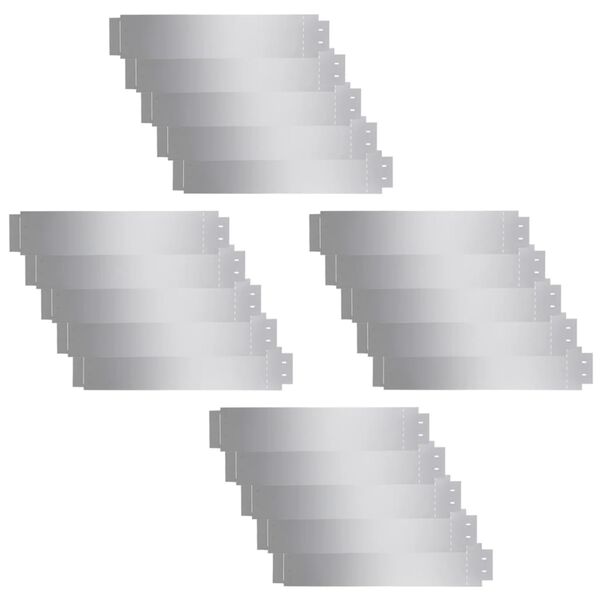 vidaXL Plengjerde 20 stk galvanisert st&aring;l 100x20 cm