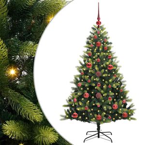 vidaXL Kunstig Hengt Julegran med 150 LED-lys gr&oslash;nn 120 cm PVC og PE