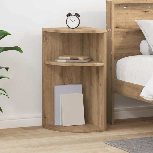 vidaXL Avlastningsbord Artisan Eik 29,6 x 29,6 x 60 cm Konstruert tre