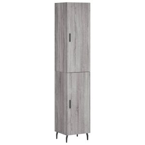 vidaXL Highboard gr&aring; sonoma 34,5x34x180 cm konstruert tre