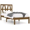 vidaXL Sengeramme honningbrun heltre furu 90x190 cm Single