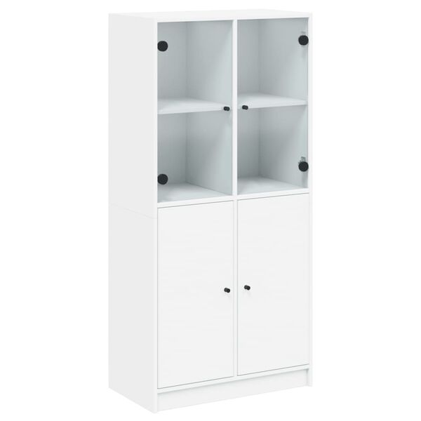 vidaXL Highboard med dører hvit 68x37x142 cm konstruert tre
