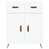 vidaXL Highboard hvit 69,5x34x180 cm konstruert tre