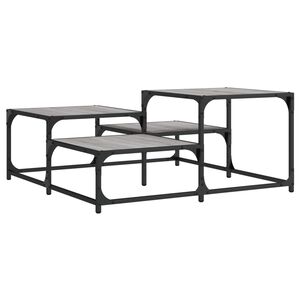 vidaXL Salongbord gr&aring; sonoma 87,5x87,5x40 cm konstruert tre