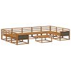 vidaXL Utend&oslash;rs sofa-sett 10 pcs Naturlig Solid akasietre