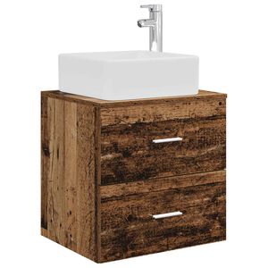 vidaXL Vegghengt vaskeservant Gammelt tre 53 x 34,5 x 63 cm