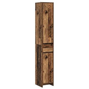 vidaXL Baderomsskap Gammelt tre 30 x 33 x 190 cm Konstruert tre