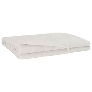 vidaXL Vektet Teppe Hvit 135 x 200 cm 10 kg 100% Bomull 205T