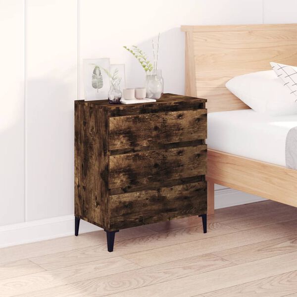 vidaXL Skjenk r&oslash;kt eik 60x35x70 cm konstruert tre