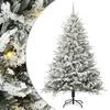 vidaXL Kunstig Forh&aring;ndsbelyst Juletre med Ballettsett Gr&oslash;nn 210 cm