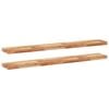 vidaXL Flytende hyller 2 stk 120x20x4 cm oljebehandlet heltre akasie