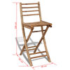 vidaXL Barsett 3 deler bambus
