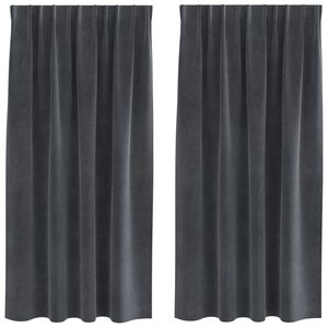 vidaXL Blendingsgardiner 2 pcs Lysegrå 140 x 175 cm Fløyel