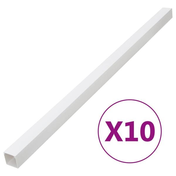 vidaXL Kabelkanaler 40x40 mm 10 m PVC