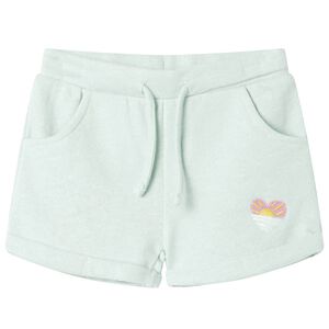 vidaXL Barneshorts med snor blandet lysemynte 116