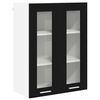 vidaXL Hengende skap med d&oslash;r Svart Eik 60 x 31 x 80 cm Konstruert tre