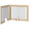 vidaXL Foldbar hundegitter med stativer 2 pcs Sonoma eik 200,5 cm