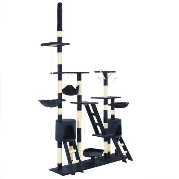 vidaXL Kloretre med klorestolper i sisal 230-250 cm bl&aring;