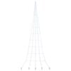 vidaXL LED Juletre med Bakkepler Kaldhvit 511 cm Metall