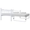 vidaXL Sengeramme hvit st&aring;l 180x200/90x200