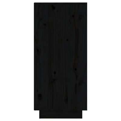 vidaXL Skjenk svart 31,5x34x75 cm heltre furu