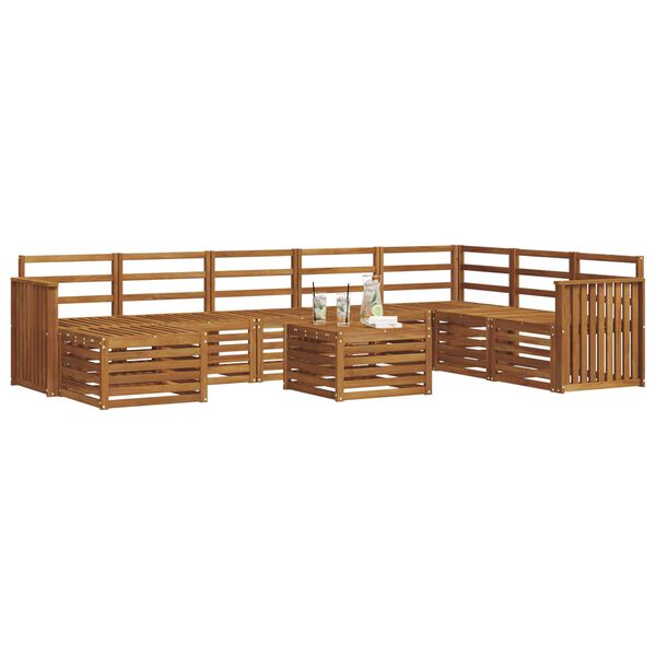 vidaXL Sofasett Naturlig Solid akasietre