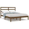 vidaXL Sengeramme honningbrun heltre 150x200 cm King Size