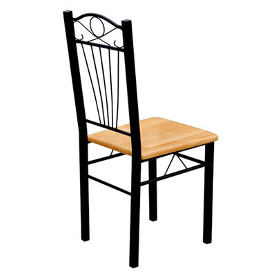 Lys brun spisebord og stoler (sett av 4)