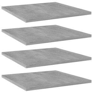 vidaXL Hylleplater 4 stk betonggr&aring; 40x40x1,5 cm konstruert tre