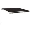 vidaXL Automatisk markise med vindsensor og LED 450x350 cm antrasitt