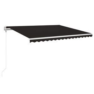 vidaXL Automatisk markise med vindsensor og LED 450x350 cm antrasitt