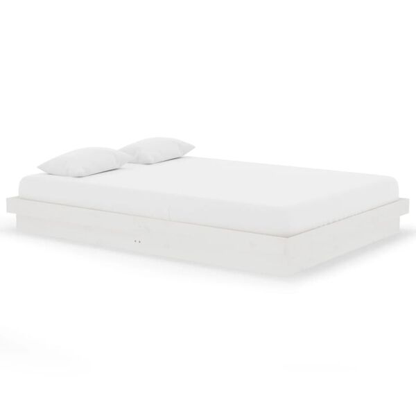 vidaXL Sengeramme hvit heltre 140x200 cm