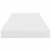 vidaXL Flytende vegghylle h&oslash;yglans hvit 60x23,5x3,8 cm MDF