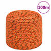 vidaXL B&aring;ttau oransje 10 mm 100 m polypropylen