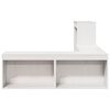 vidaXL Nattbord med skrivebord hvit 222x107x75 cm heltre furu