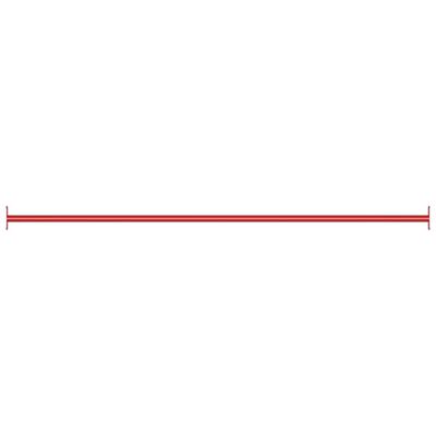 vidaXL Svingstang 125 cm stål rød