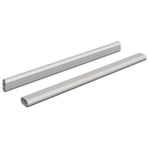 vidaXL Klesslanger 2 pcs s&oslash;lv 372 x 15 x 29 mm Aluminium Legering